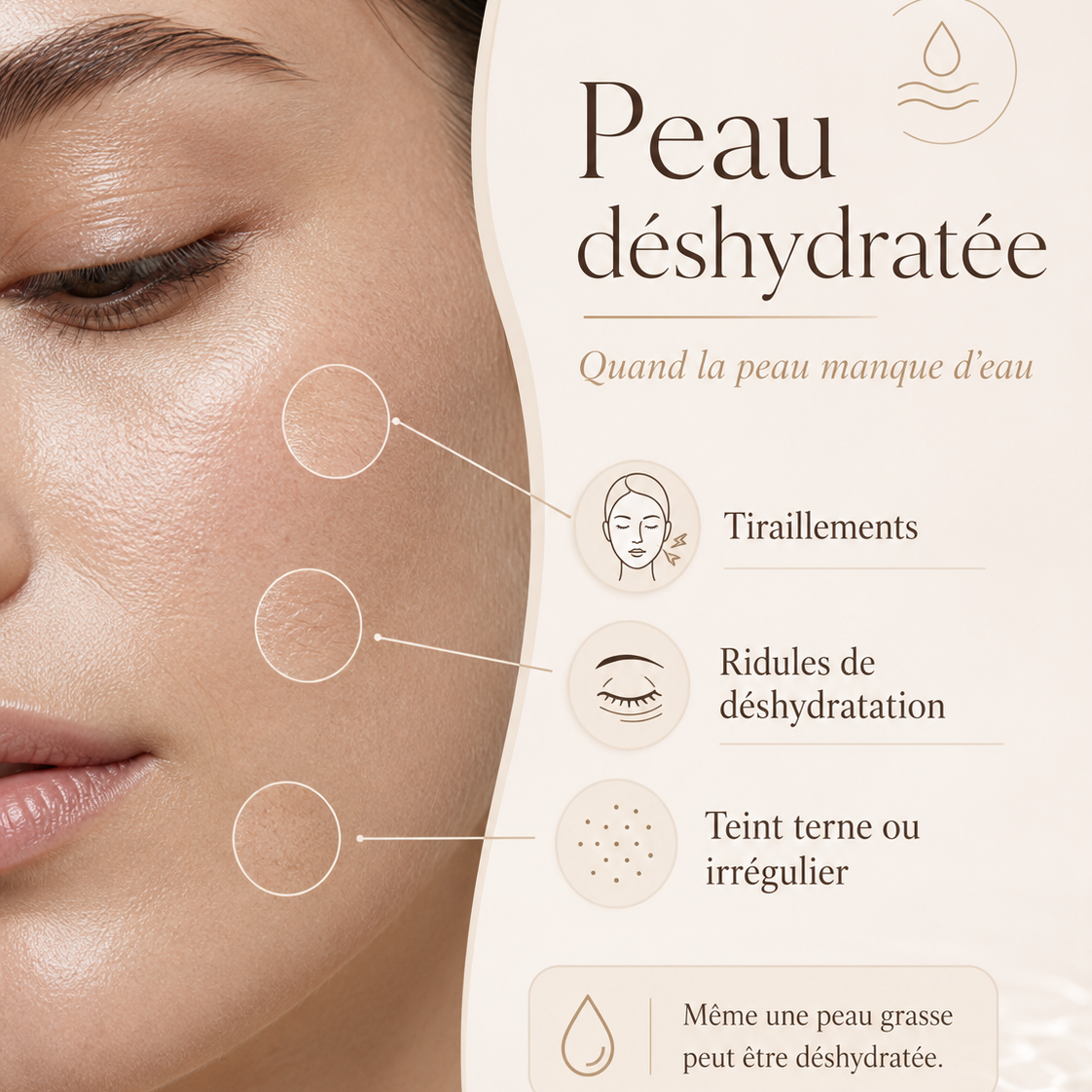 Peau déshydratée en été : pourquoi ça arrive (et comment y remédier)