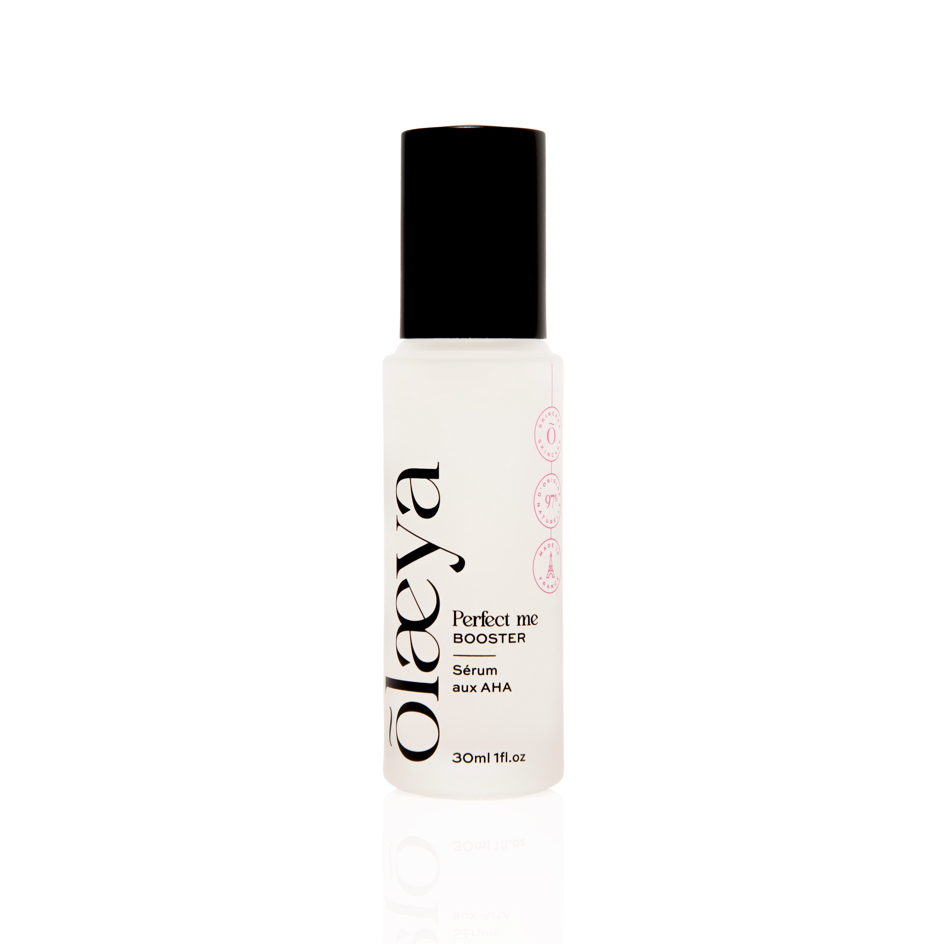 Sérum aux AHA Booster Perfect Me Õlaeya sur fond blanc