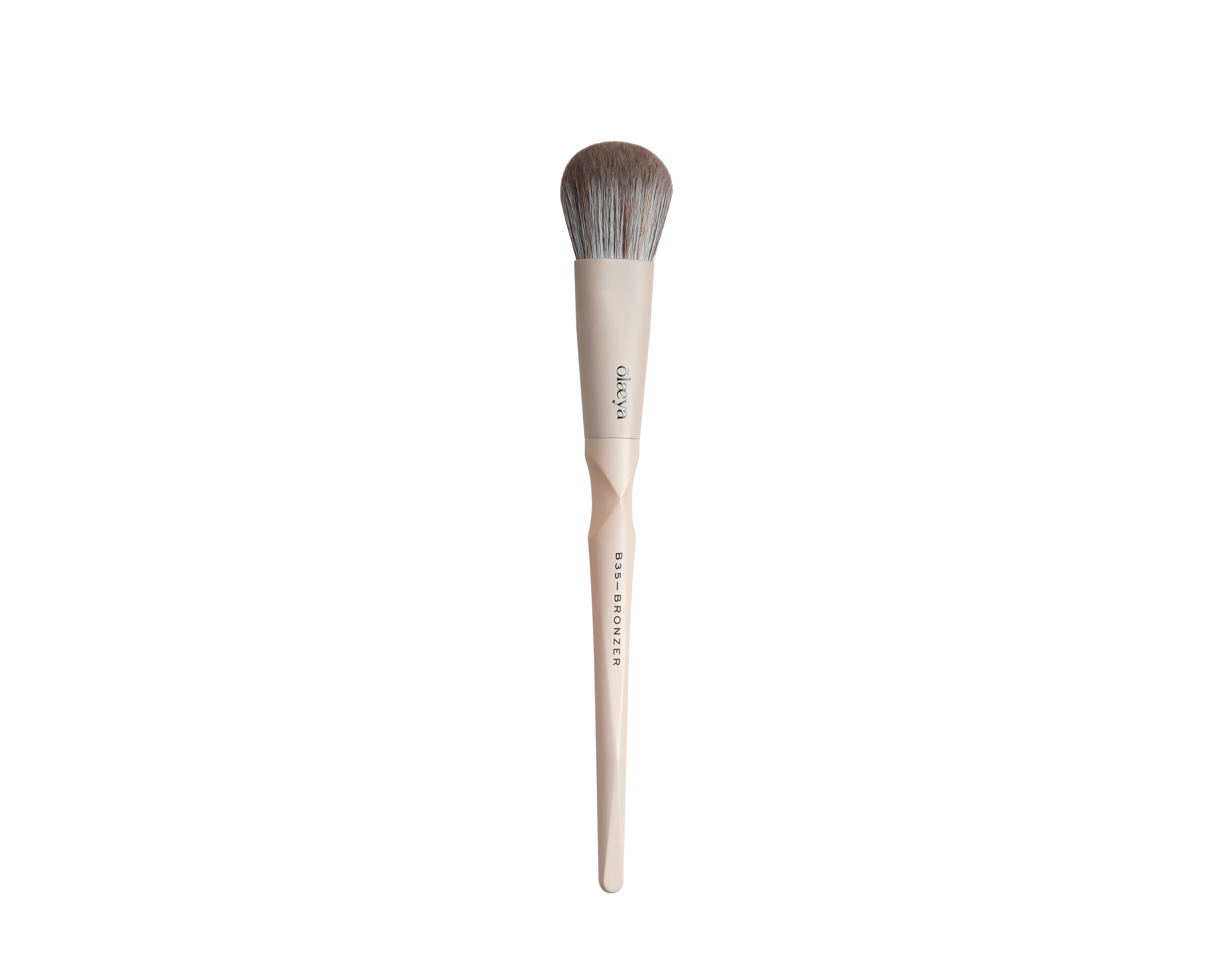 Pinceau bronzer Ergoglam Brush B35-BRONZER beige Olaeya sur fond blanc